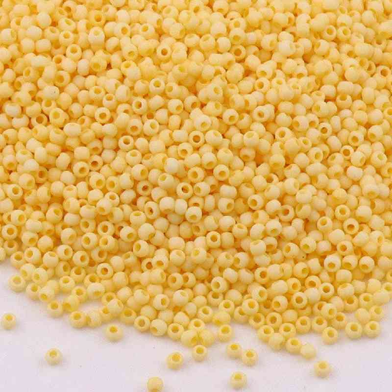 Frosted Glass Beads - golden