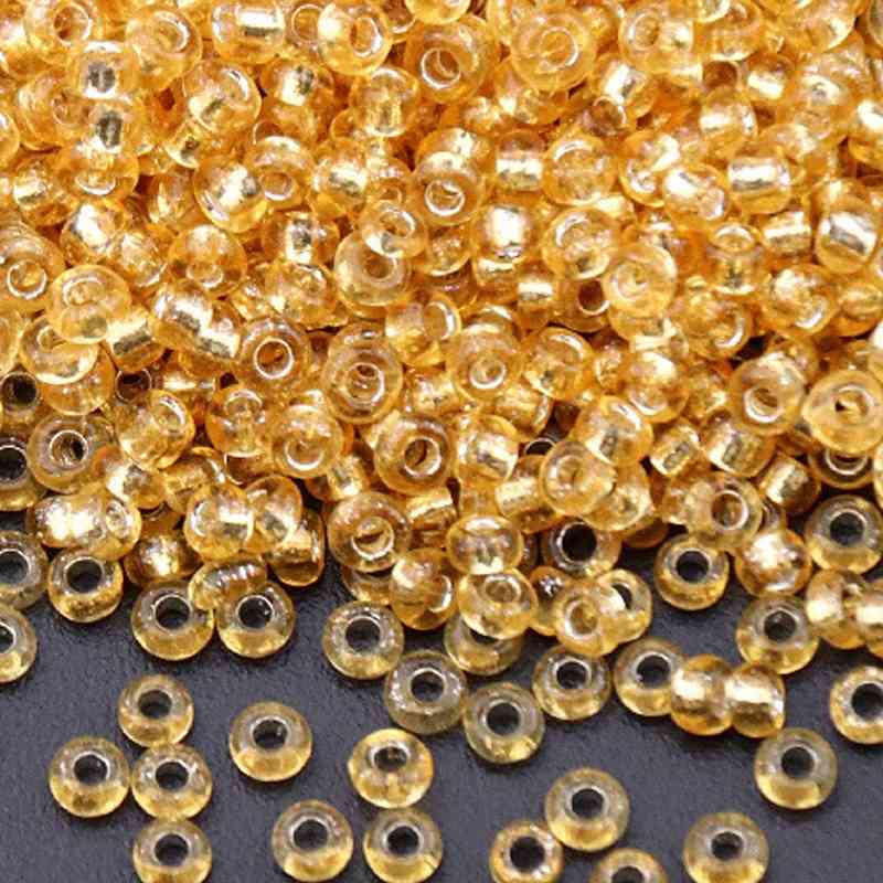 Silvery Seed Beads - Golden