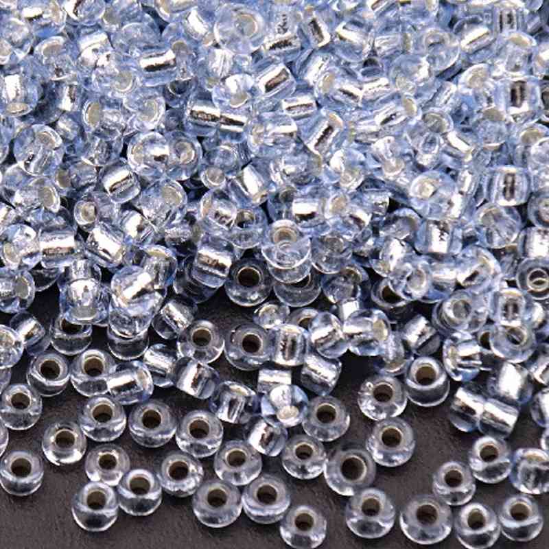 Silvery Seed Beads - Azure