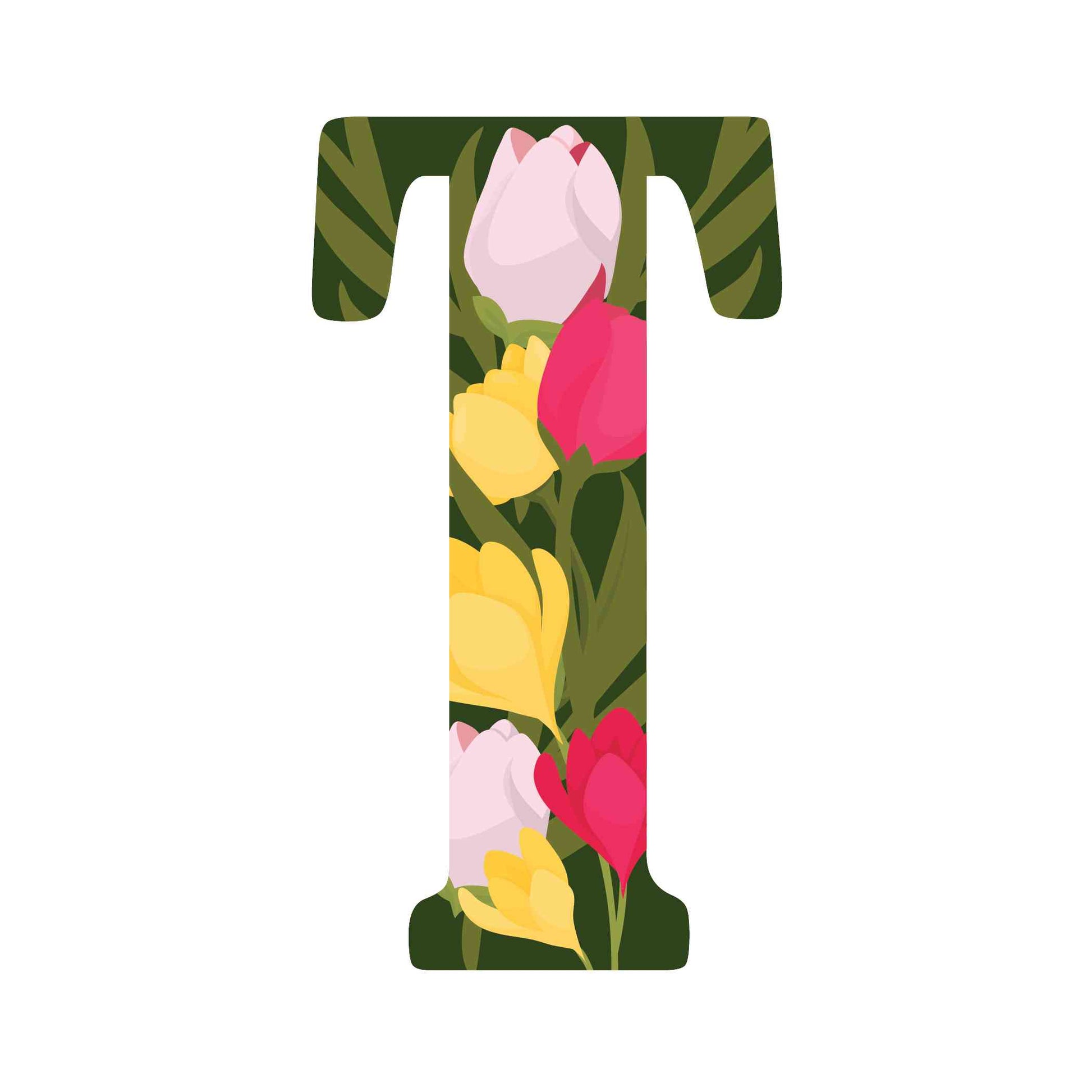 ""T"" Tulips - Alphabetical Florals