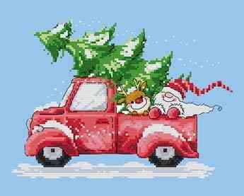 Christmas Car With Santa Claus
