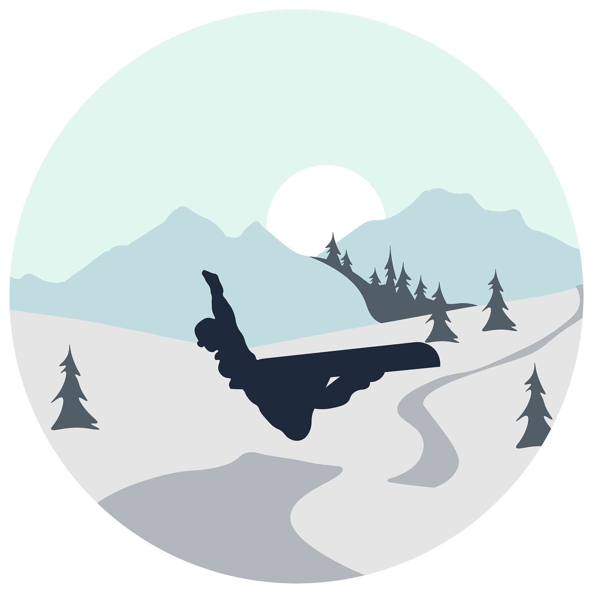 Snow skiing ornament 3