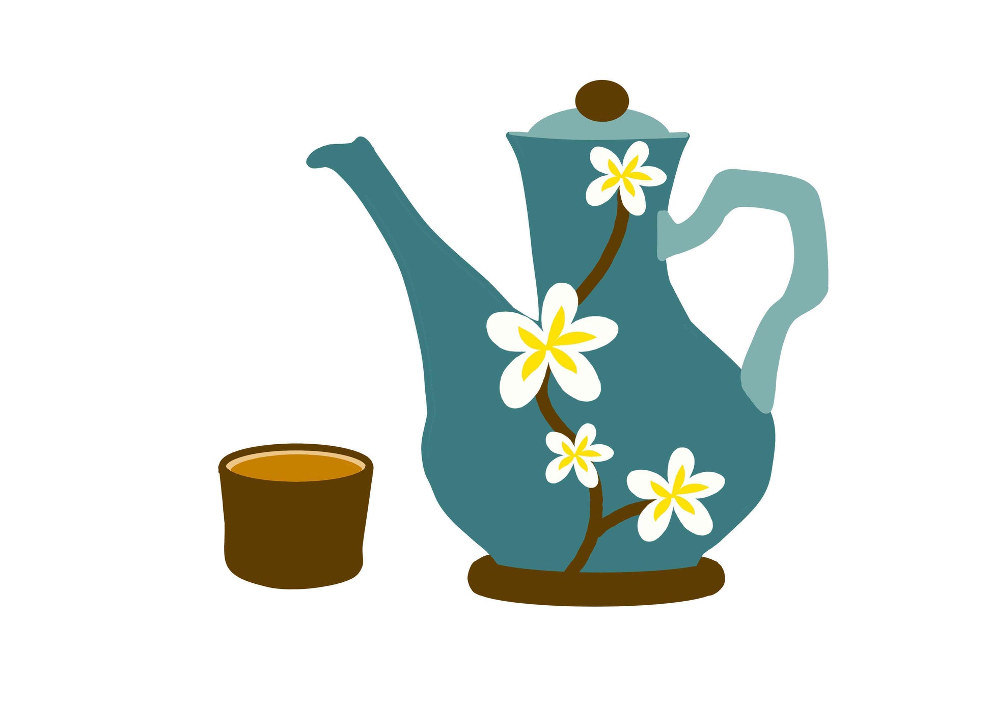 Teapots - Yellow flower