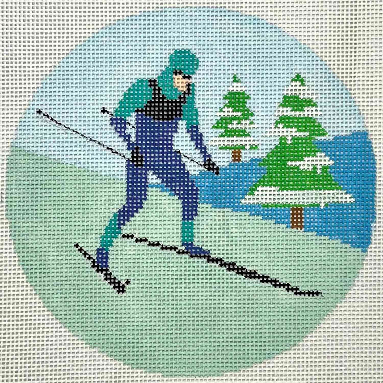 Winter Ornament - Adult skiing