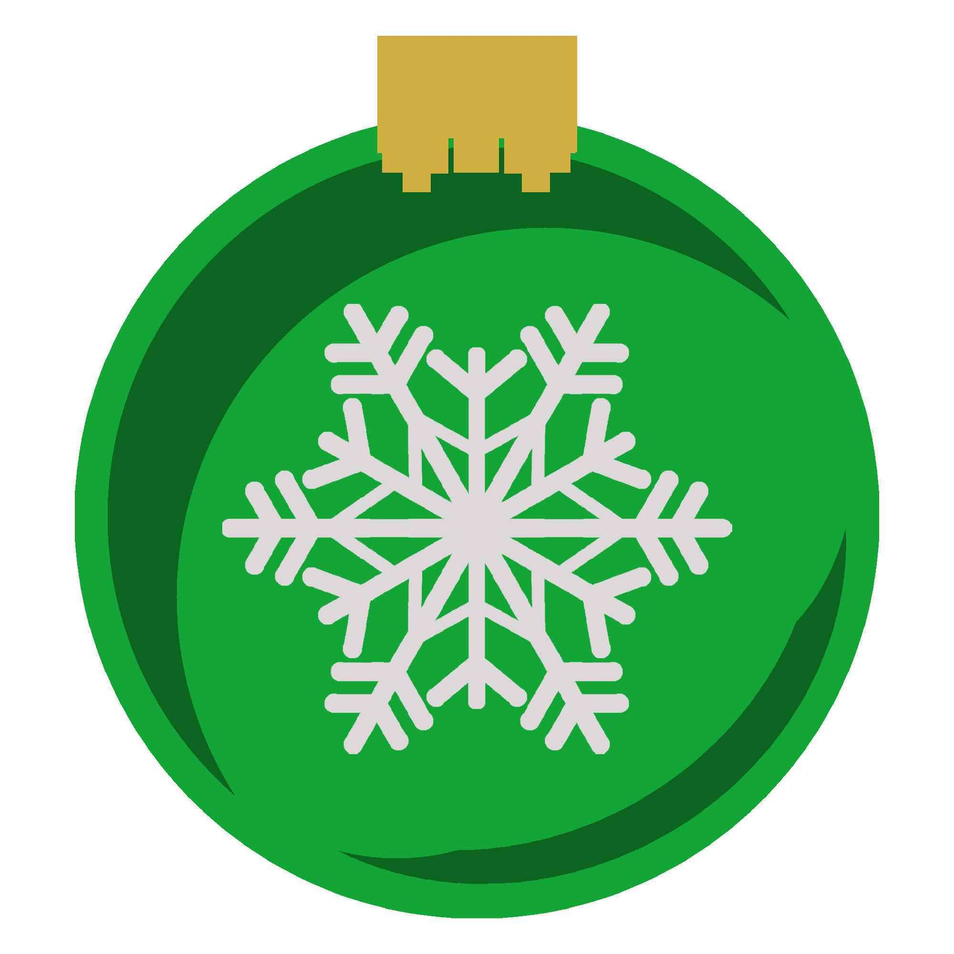 Snowflake Christmas Ball (green)