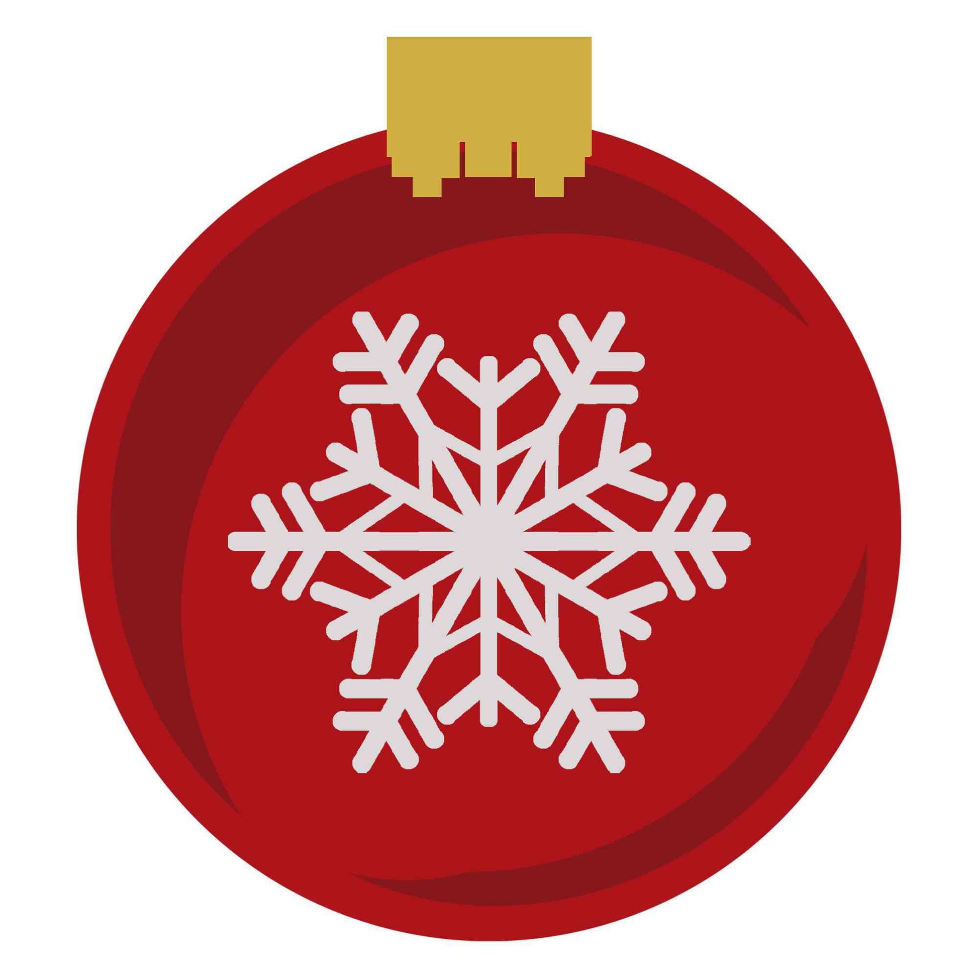Snowflake Christmas Ball (red)