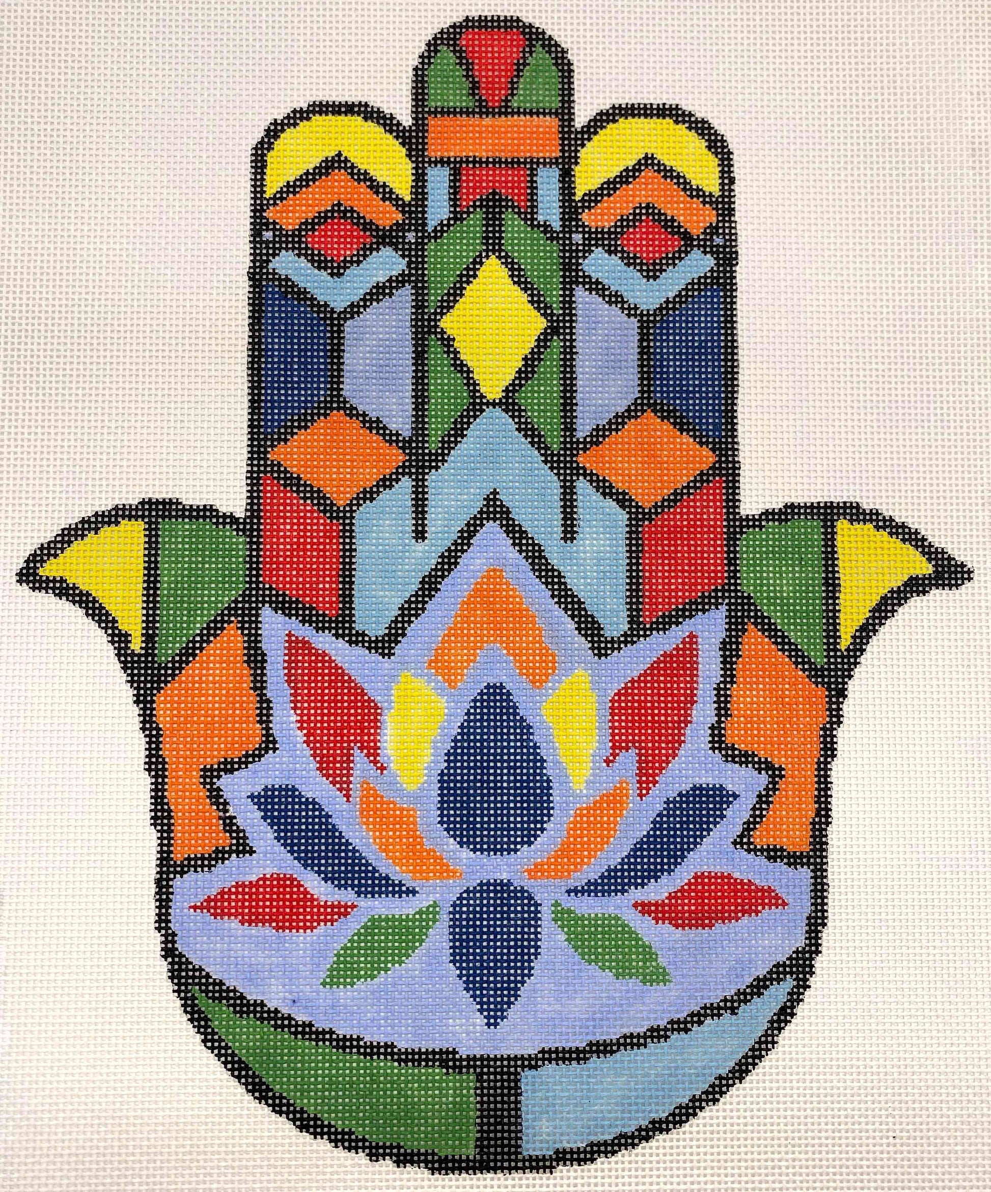 Stained glass hamsa