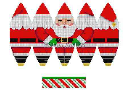 Full Santa, 3D Hot Air Balloon, ornament