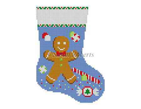 Gingerbread Boy & Candy, mini stocking
