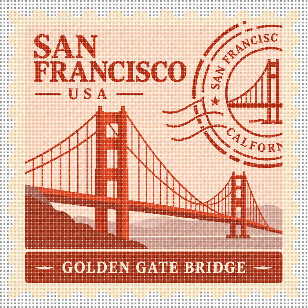 Stamps Around the World - Golden Gate Bridge