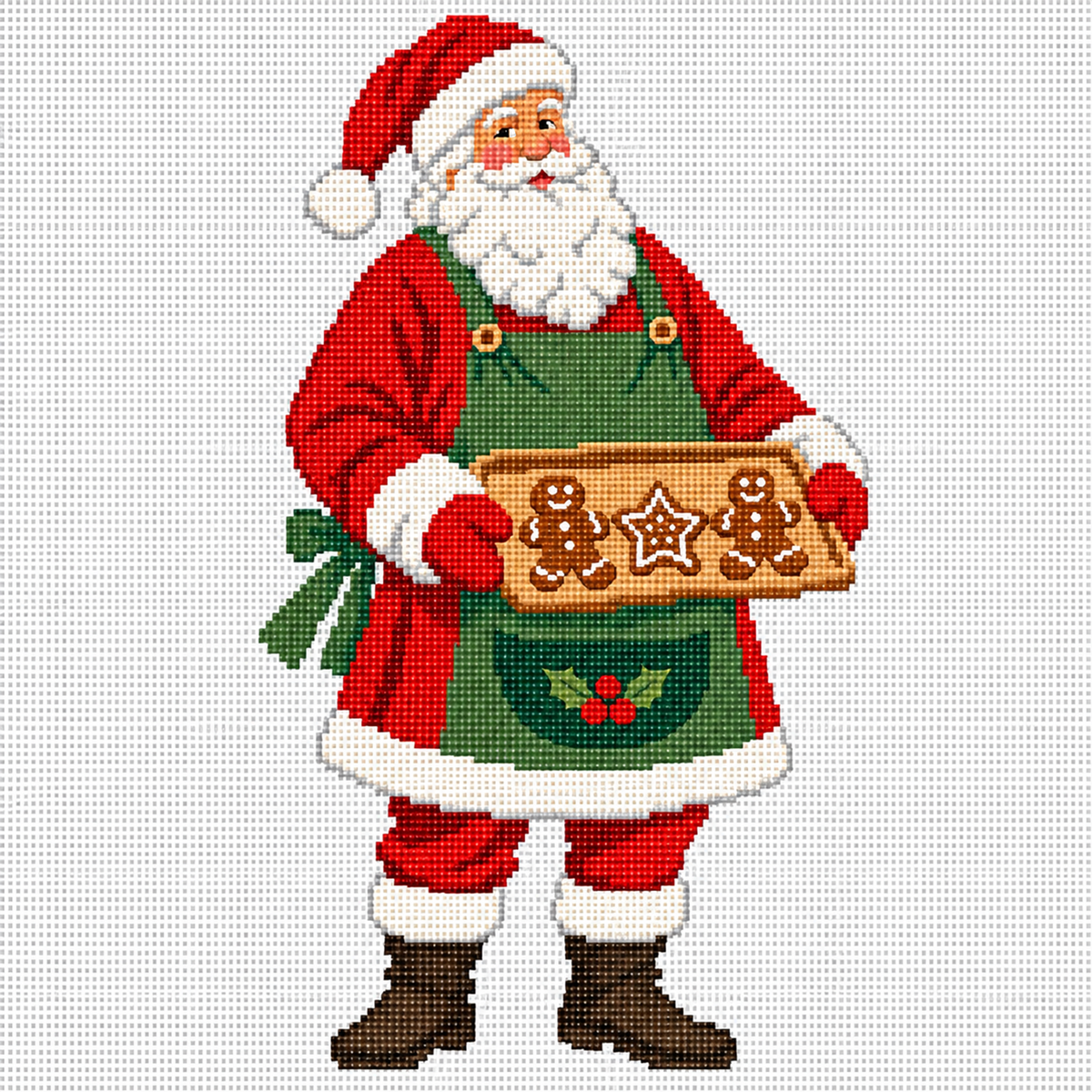 Gingerbread Threading The Santa Chronicles – Gingerbread Baker Santa – The Needlepointer