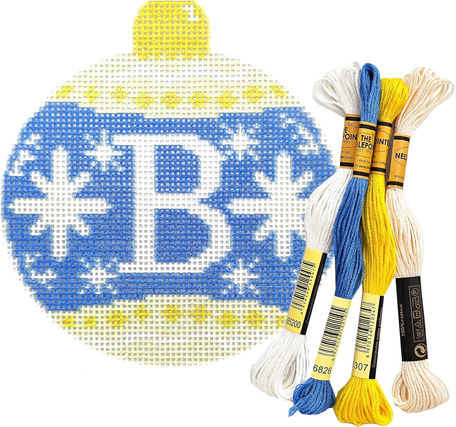 Ornament Kit- Snow Flakes Christmas Ball (Letter B)
