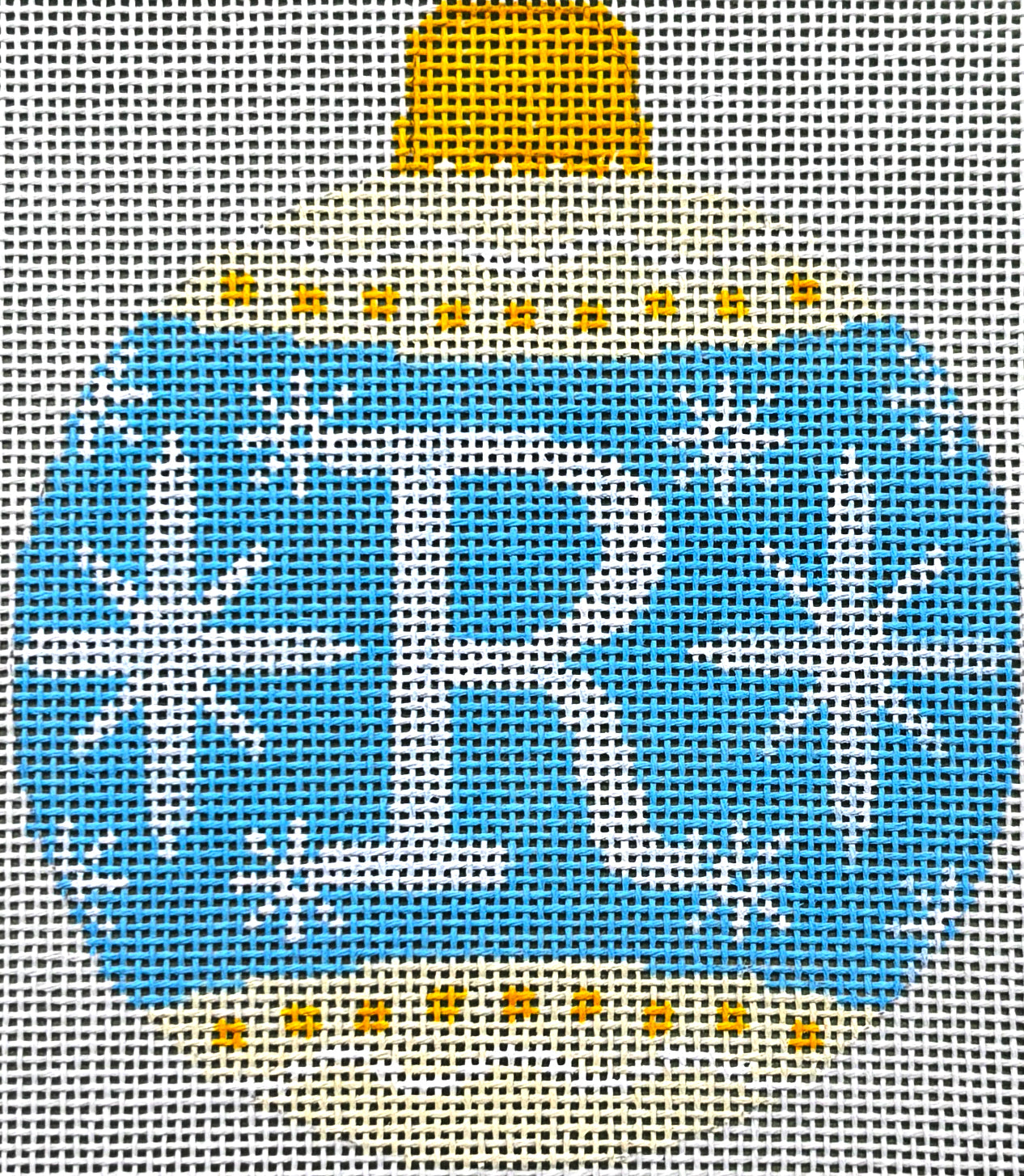 Ornament - Snow Flakes Christmas Ball (Letter R)