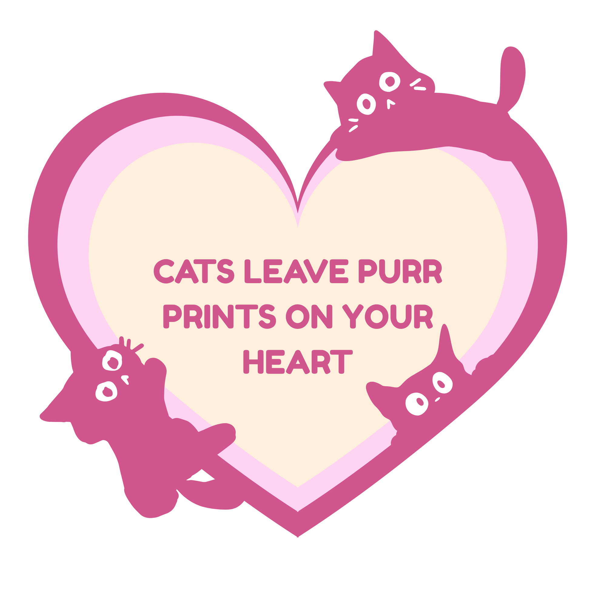 Cat Love: Purr Prints on Heart