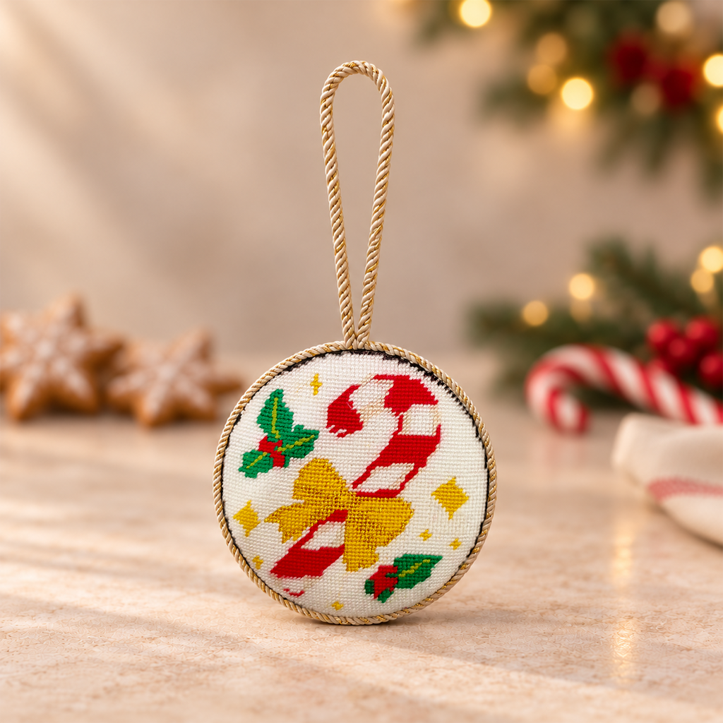 Candy Cane Christmas Ornament Kit – Beginner Level