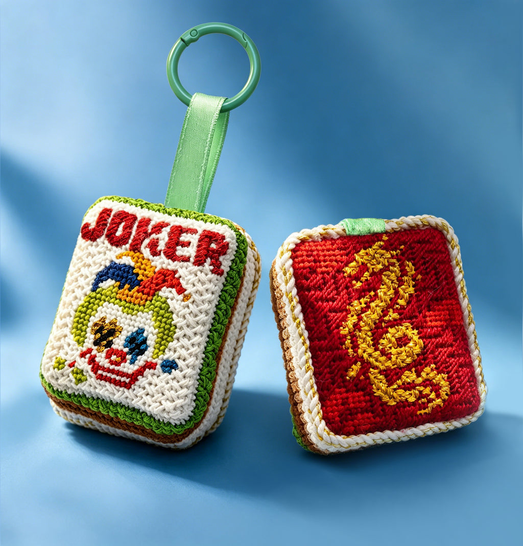 Lucky Joker Mahjong Tile – Joker Front, Dragon Back (龍)
