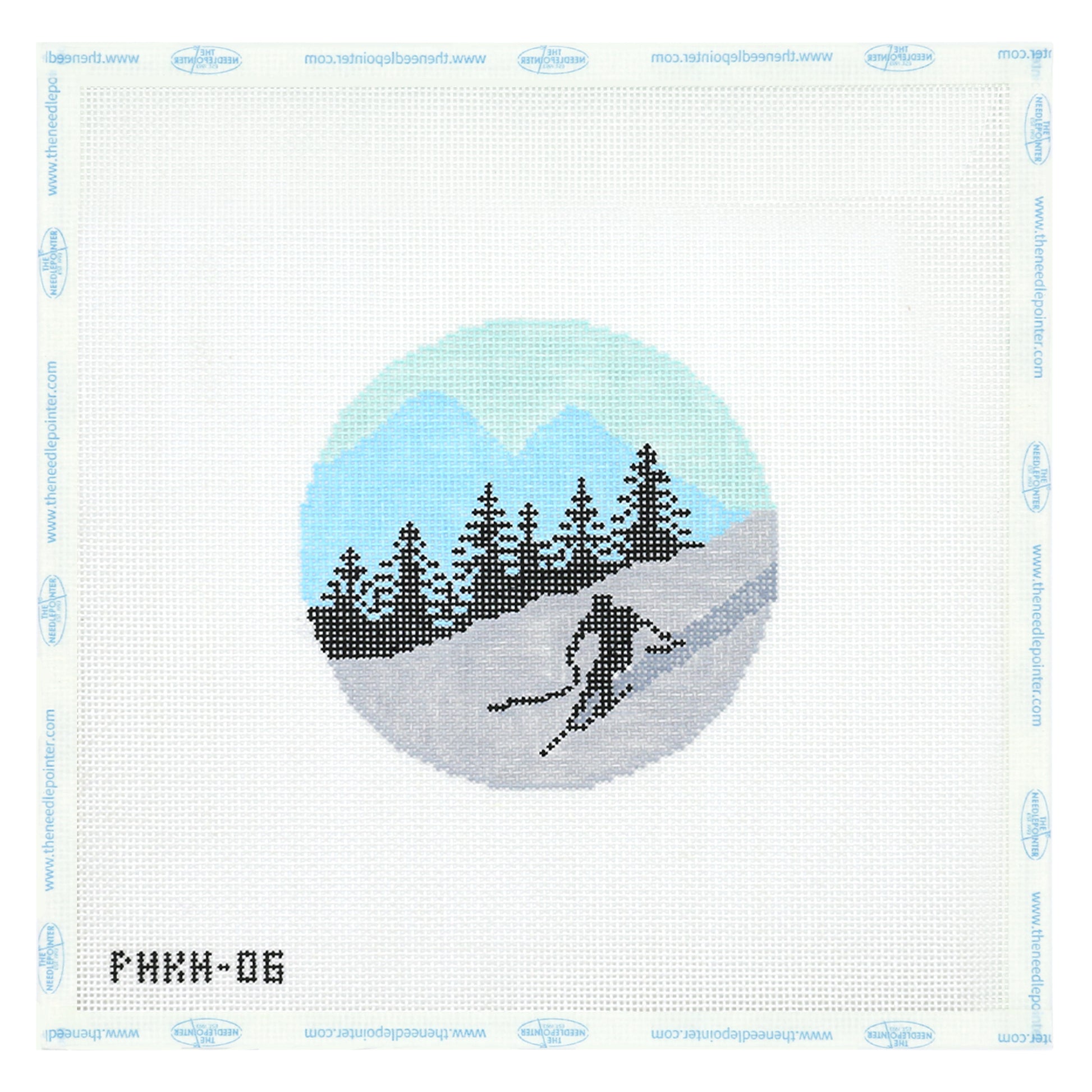 Snow skiing ornament