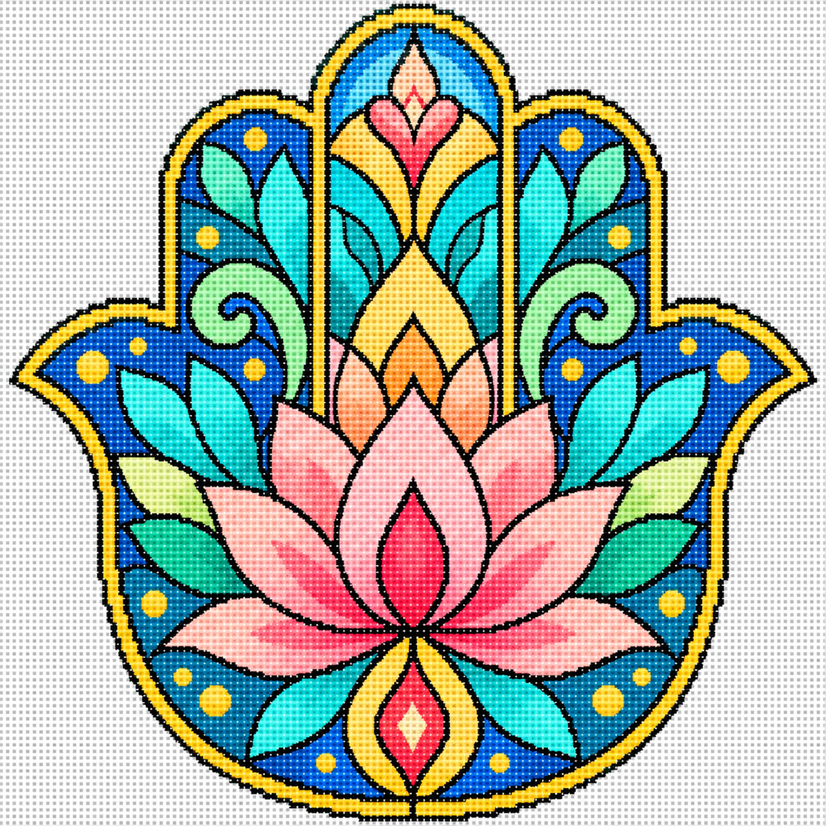 Hamsa Wishes - Grace Unfolding – The Needlepointer