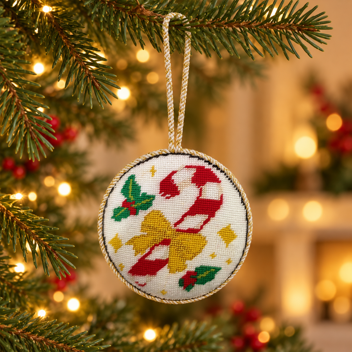Candy Cane Christmas Ornament Kit – Beginner Level