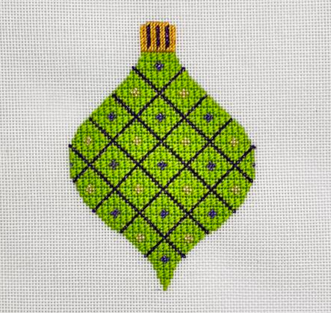 Green Diamond-Shaped Christmas Ornament