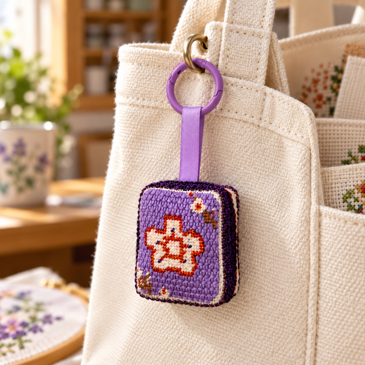Prosperity Mahjong Bag Charm Keychain Kit