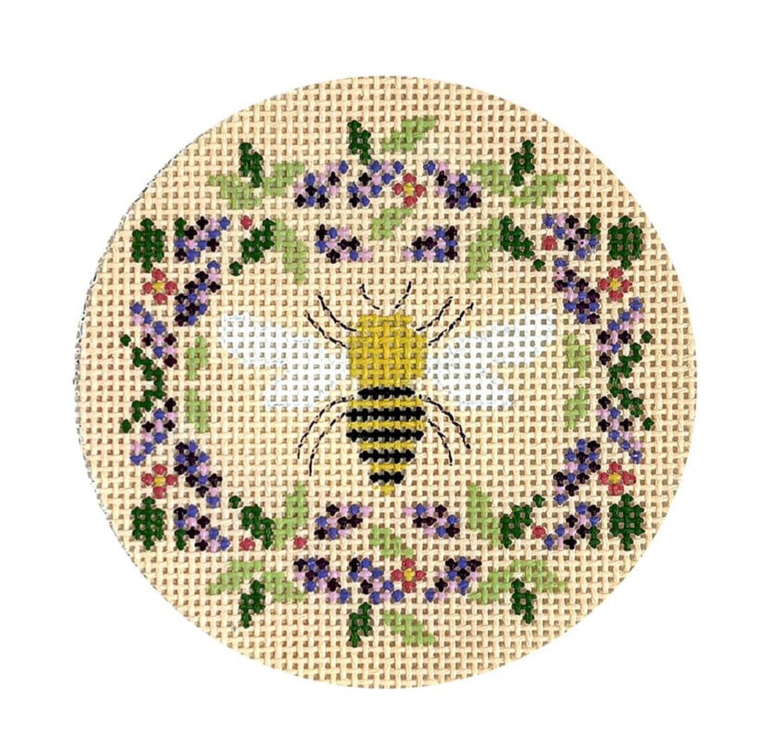 Bee Floral Round Beige