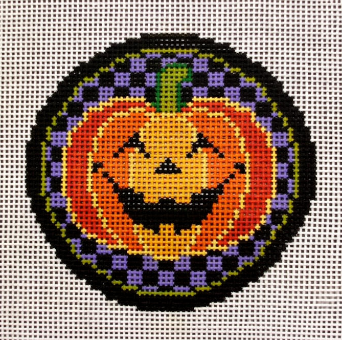 Jackie O'Lantern Halloween Round Canvas