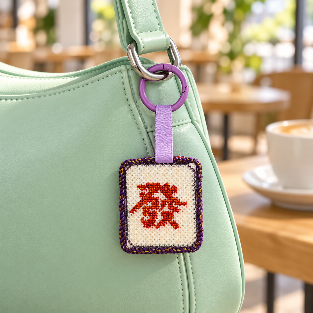 Prosperity Mahjong Bag Charm Keychain Kit
