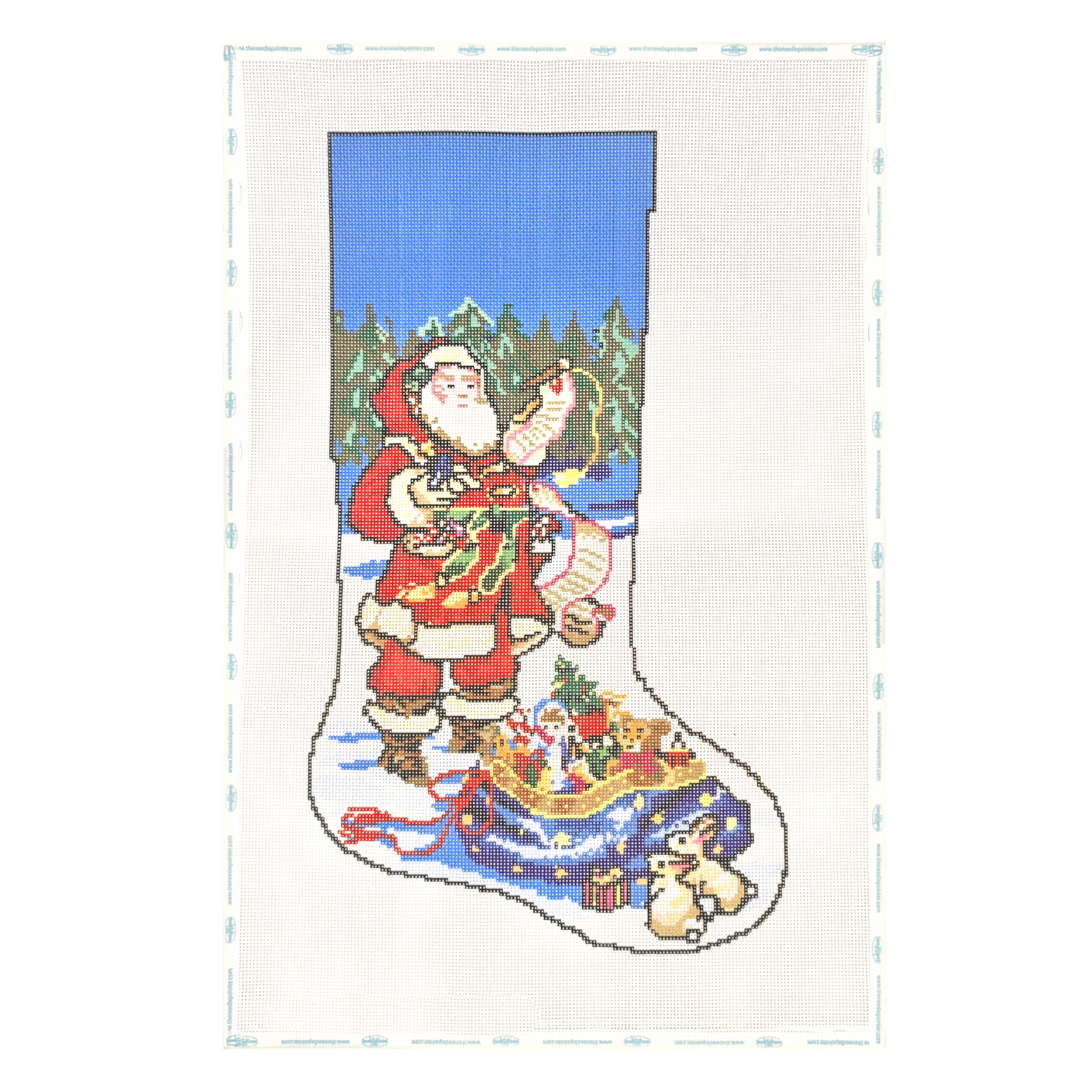 Printed Christmas Stockings - Santa’s Merry Gift List