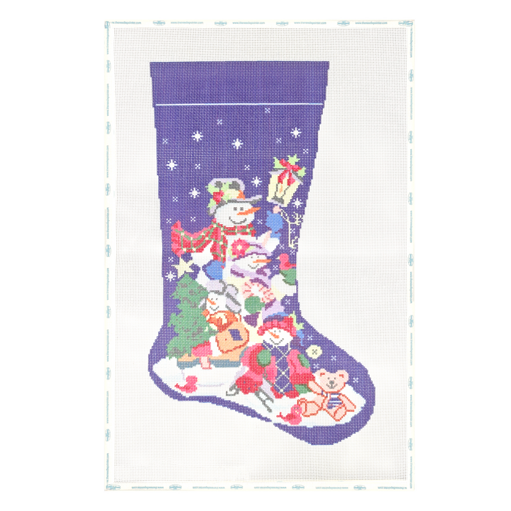 Printed Christmas Stockings - Snowman Wonderland