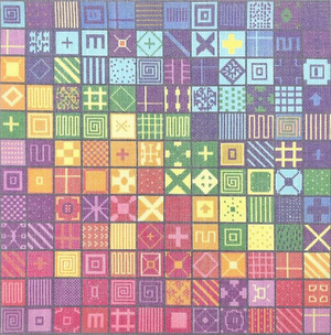 Colorful geometric pattern canvas kit