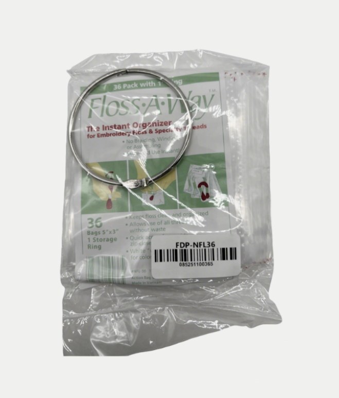 Floss-A-Way 36 bags with 1″ ring