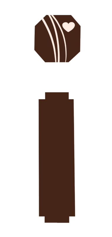 Pink heart lines on a brown background