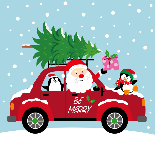 Christmas - Be Merry,Santa's Coming to Town