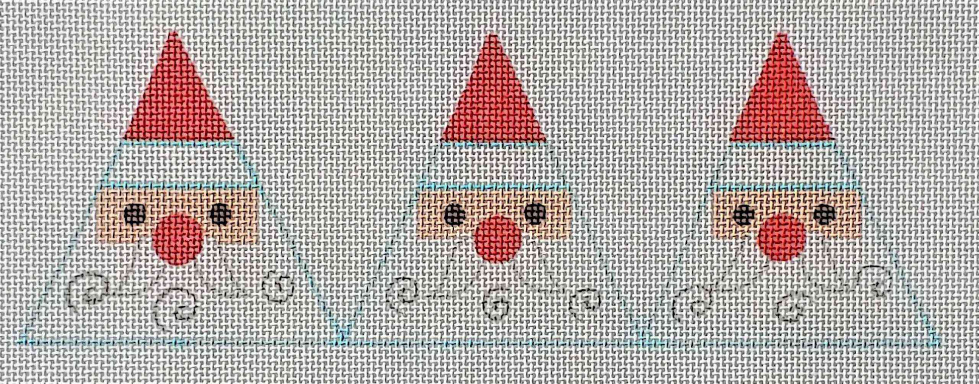 3-D Triangular Santa Face