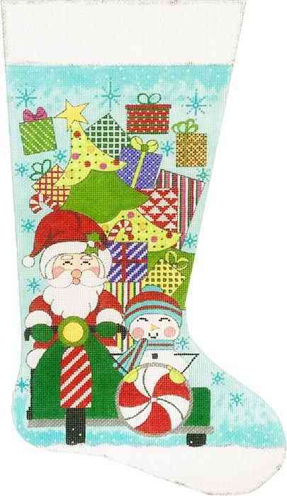 Stocking - Santa on Scooter