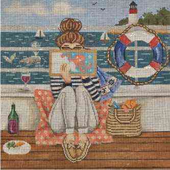 Stitching Boat Girl