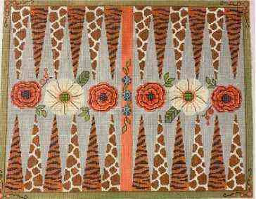 Animal Skins & Floral Backgammon