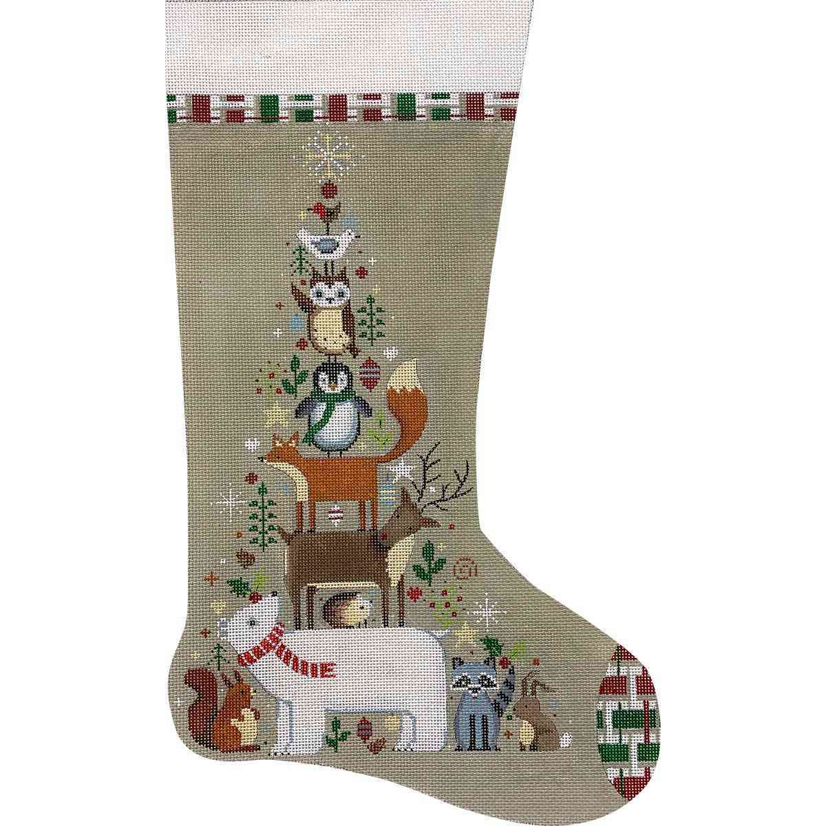 STACKED ANIMALS STOCKING