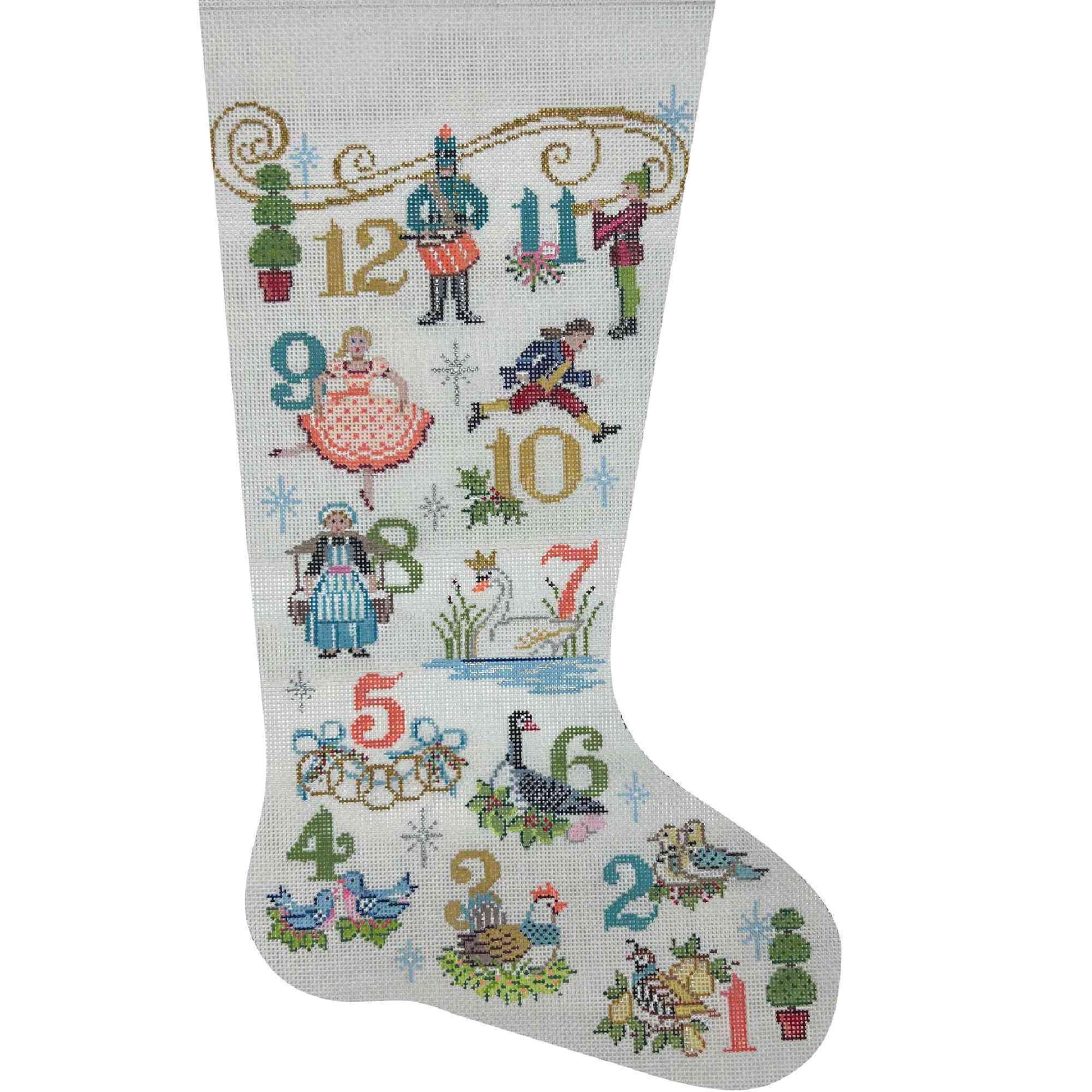 12 DAYS OF CHRISTMAS STOCKING