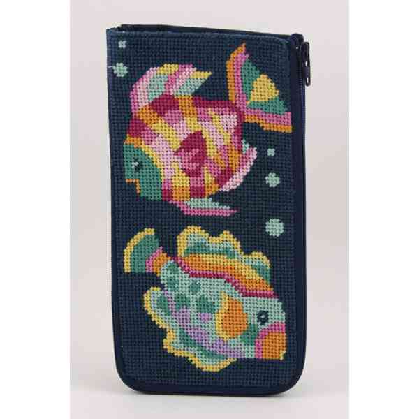 TROPICAL FISH- STITCH & ZIP EYEGLASS CASE