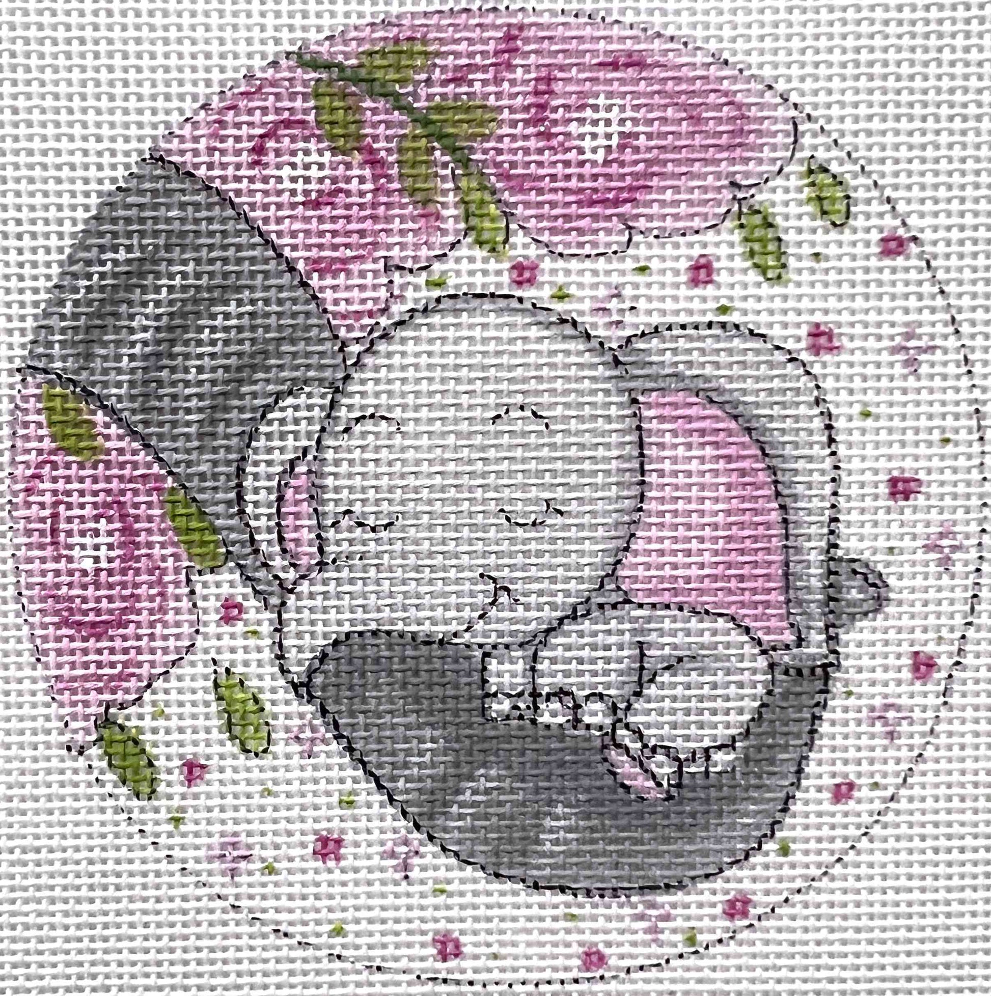 BABY ELEPHANT W/ FLOWERS GIRL