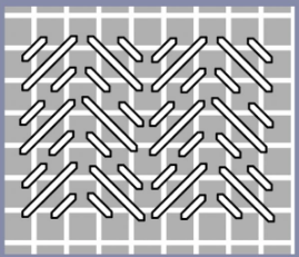 Alternating mosaic stripe stitch diagram