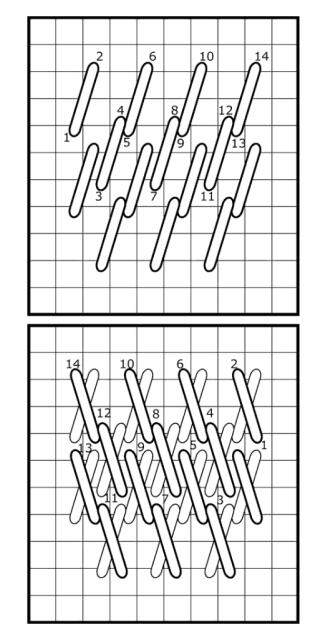 Alternating oblong cross
