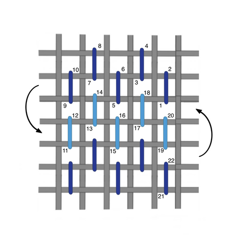 Brick stitch diagram