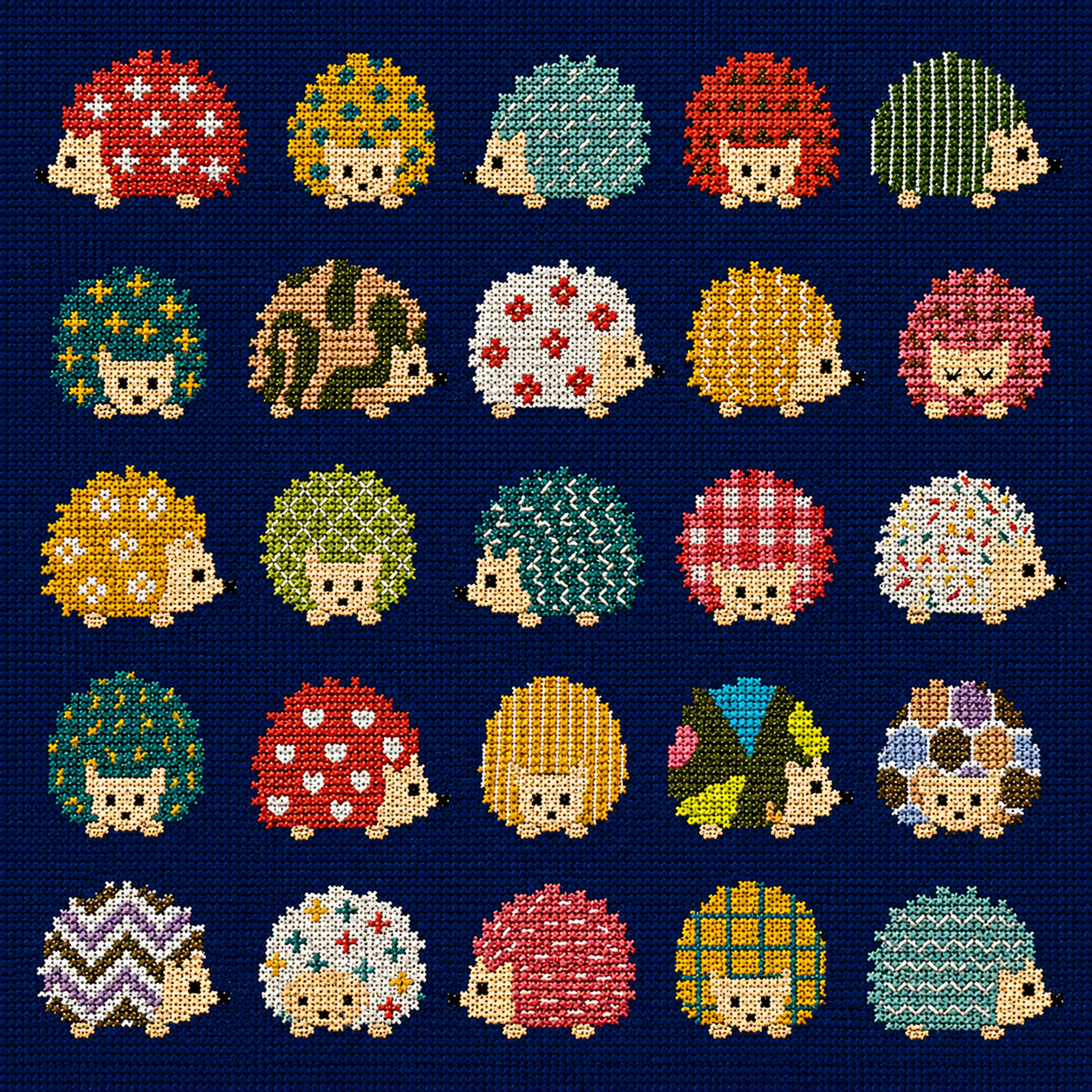 Hedgehog Patchwork Grid