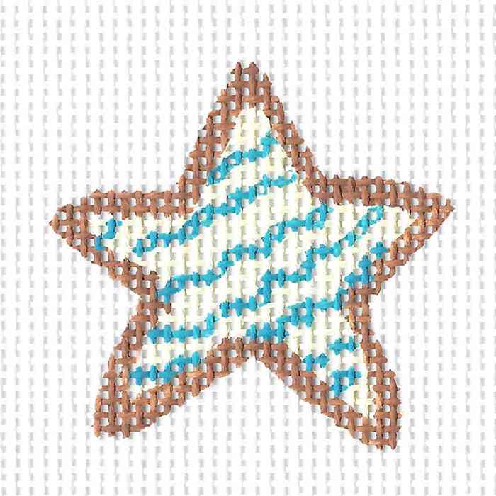 Blue Squiggle Star Cookie