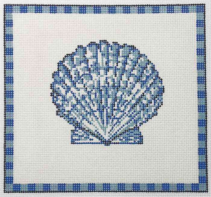 Scallop Shell in Ocean Blue