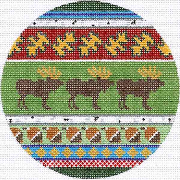 Moose and Acorns Ornament