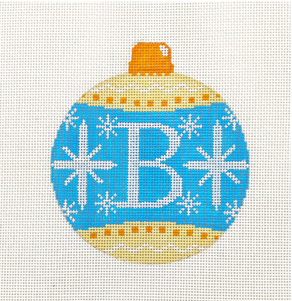 Ornament - Snow Flakes Christmas Ball (Letter B)